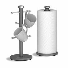 Carica l'immagine nel visualizzatore di Gallery, Morphy Richards, set porta tazze e porta rotolo di carta, acciaio INOX, (N3W)