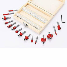 Carica l'immagine nel visualizzatore di Gallery, Set di punte per router da 15 pezzi Utensile fresa in carburo di...