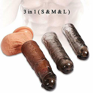 Soft Sleeve is Good for penile Cover Preservativo di Silicone Dilatatore Nero