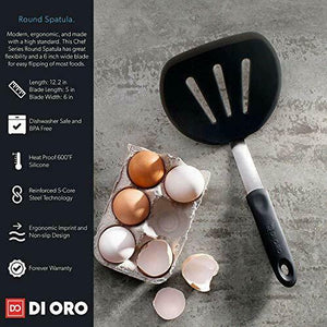 di Oro - Serie Chef - Set spatole in Silicone e Acciaio 3 Pezzi