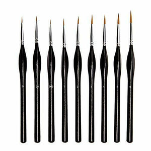 KINBOM 9 Pezzi Fine Detail Pennello Miniature Pennelli Kit Mini Paints Brush...