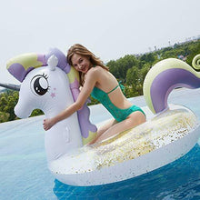 Carica l&#39;immagine nel visualizzatore di Gallery, Myir Piscina Gigante Gonfiabile Trasparente Unicorno con Paillettes