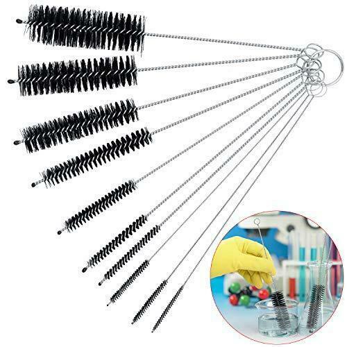 TrAdE Shop Traesio - Set 2 Pezzi Spazzole Per Lavabottiglie 38x5x5cm Stelo Fibre Sintetiche 4