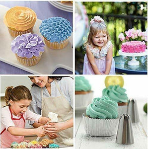 32 in 1 Set di Beccucci Sac a Poche per Decorazione Pasticceria in Acciaio Inox