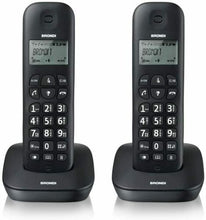 Carica l&#39;immagine nel visualizzatore di Gallery, Telefono Cordless Brondi Gala Twin, Coppia di telefoni cordless, 1 linea, Nero