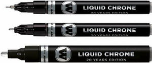 Molotow Liquid Chrome - Set di 3 pennarelli con inchiostro speciale con...