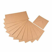 Carica l'immagine nel visualizzatore di Gallery, 60 pz Set di buste e biglietti in cartone naturale, forma quadrata, per...