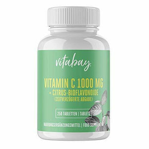 vitabay Vitamina C 1000 mg + Bioflavonoidi, 250 Compresse Vegane