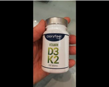 Carica l&#39;immagine nel visualizzatore di Gallery, Vitamina D3 + K2 200 Compresse, 5000 UI Vitamina D, 200 µg Vitamina K, Supporto