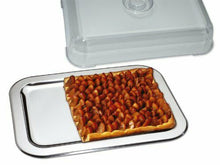 Carica l'immagine nel visualizzatore di Gallery, Vassoio in Acciaio Inox con campana 42 x 31 x 8,5 cm, Lavabile in lavastoviglie