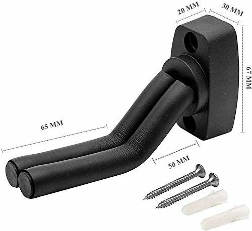 Ganci Da Parete Per Chitarra - Set 6 Pezzi - Regolabili, Con Protezione In Gomma - Per Chitarra, Basso, Ukulele - Foto 12