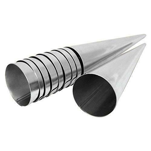 Coni per croissant da forno Set 10 pezzi Acciaio inossidabile (140 mm x...