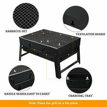 Carica l'immagine nel visualizzatore di Gallery, Gifort Barbecue Carbone Portatile, Portatile (S-Nero)