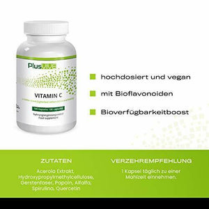 PlusVive, vitamina C naturale con bioflavonoidi e matrice disponibile, 180...