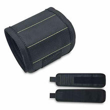 Carica l&#39;immagine nel visualizzatore di Gallery, Braccialetto magnetico con 15 potenti magneti e tasche per contenere Nero