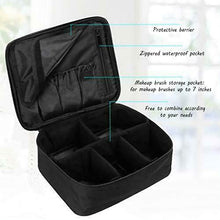 Carica l&#39;immagine nel visualizzatore di Gallery, DIMJ Porta Trucchi da Viaggio, Borsa Trucco Professionale Beauty Case Nero