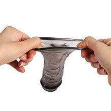 Carica l&#39;immagine nel visualizzatore di Gallery, Soft Sleeve is Good for penile Cover Preservativo di Silicone Dilatatore Nero