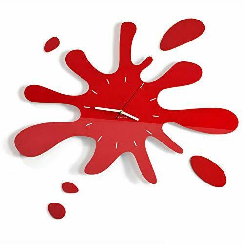 Arti e Mestieri I love chef moderno orologio da parete rosso da cucina 50cm Arti e Mestieri I love chef moderno orologio da parete rosso da cucina 50cm