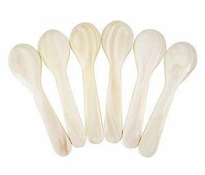 DUEBEL Set di 6 Cucchiai per Caviale MOP in Madreperla Bianca Caviale,...