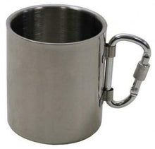 Carica l'immagine nel visualizzatore di Gallery, Max Fuchs - Tazza in acciaio INOX, con moschettone, a doppia parete, 300 ml