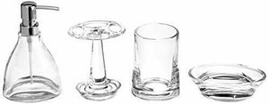 AmazonBasics Vapor - Set di accessori da bagno, 4 pezzi