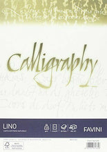 Carica l&#39;immagine nel visualizzatore di Gallery, Favini A69Q514 Carta Calligraphy, Effetto Lino, 1 Confezione da 50 fogli