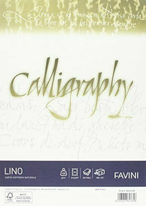 Favini A69Q514 Carta Calligraphy, Effetto Lino, 1 Confezione da 50 fogli