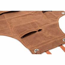 Carica l'immagine nel visualizzatore di Gallery, QEES Workman Tool grembiule lavoro regolabile resistente tela cerata...