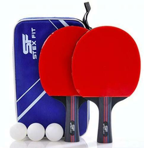 Set Racchette Ping Pong Professionale STEXFIT, 2 Con Borsa, 2...