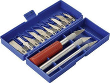 Carica l'immagine nel visualizzatore di Gallery, Kit completo di bisturi per lavori di precisione a mano, 3 utensili + 13 lame