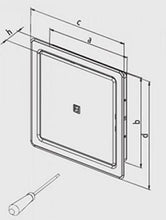 Carica l'immagine nel visualizzatore di Gallery, Haco – Sportello per quadro di ispezione in acciaio spazzolato, con cornice...