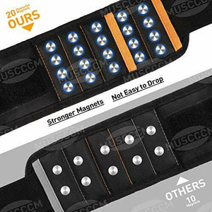 MUSCCCM Bracciale Magnetico,Polsiera Magnetica con 20 Forti Magneti per...