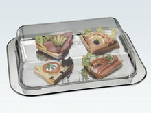 Carica l'immagine nel visualizzatore di Gallery, Vassoio in Acciaio Inox con campana 42 x 31 x 8,5 cm, Lavabile in lavastoviglie
