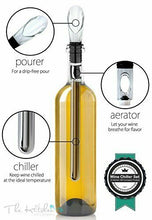 Carica l'immagine nel visualizzatore di Gallery, Aeratore per vino, beccuccio e Chiller – Set Asta di Raffreddamento in...