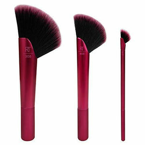 Real Techniques Rebel Edge Trio set di pennelli trucco per viso/guance e...