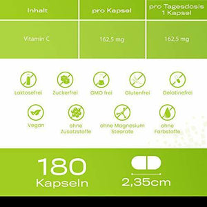 PlusVive, vitamina C naturale con bioflavonoidi e matrice disponibile, 180...