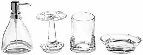 AmazonBasics Vapor - Set di accessori da bagno, 4 pezzi