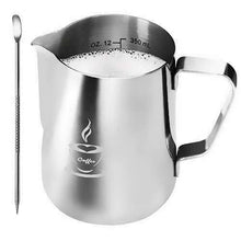Carica l'immagine nel visualizzatore di Gallery, onehous Lattiera in Acciaio Inox 350ml, brocca Schiuma di Latte Misura...