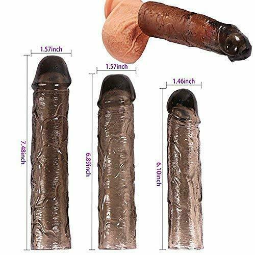 Soft Sleeve is Good for penile Cover Preservativo di Silicone Dilatatore Nero