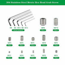 Carica l'immagine nel visualizzatore di Gallery, SANTOO 240 Pz Viti Senza Testa M3 M4 M5 M6 M8 Vite Grani in Acciaio INOX con...