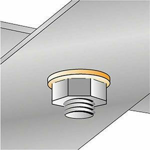 KINDPMA Rondelle in Plastica 500 Pezzi Kit Rondella Nylon Gomma...