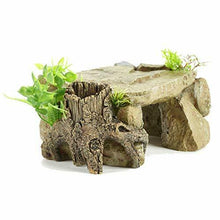 Carica l&#39;immagine nel visualizzatore di Gallery, Pet Ting, grotta nascosta con tronco ornamentale per rettili e pesci