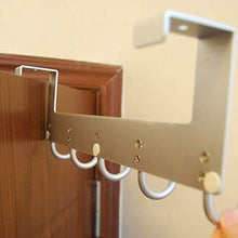 Carica l'immagine nel visualizzatore di Gallery, Appendiabiti per porta con 6 ganci, Porta asciugamani in acciaio inox, Elegante