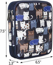 Carica l'immagine nel visualizzatore di Gallery, Teamoy Custodia Uncinetti, Borsa/Organizzatore per Ferri Circolari Cats Blue