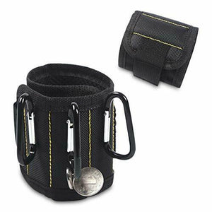 Braccialetto magnetico con 15 potenti magneti e tasche per contenere Nero