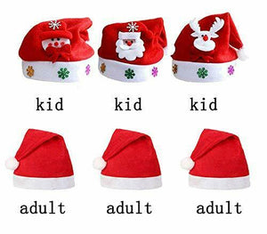 rosepartyh Cappello di Natale per Bambini Deluxe rosso