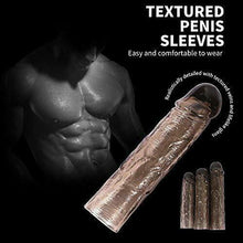 Carica l&#39;immagine nel visualizzatore di Gallery, Soft Sleeve is Good for penile Cover Preservativo di Silicone Dilatatore Nero