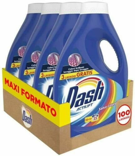 Dash Detersivo Lavatrice Liquido Salva Colore, Formato Convenienza 100...