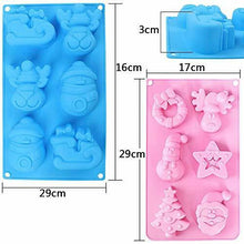 Carica l&#39;immagine nel visualizzatore di Gallery, Christmas stampini in silicone BESTZY 3PCS sapone Silicone stampo per...