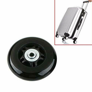 Set di 2 Ruote Valigia di Ricambio Bagagli Sostitutive Trolley con Assi Chiave
